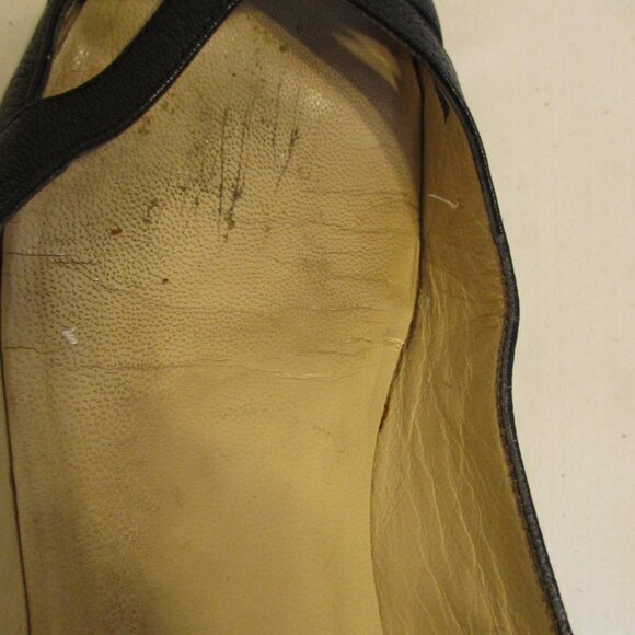 Jimmy Choo Woman Size 37 Black Tan Slide On Flat Shoes - Picture 11 of 13